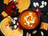 Суп-пюре из запеченной тыквы