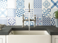 Идеи для кухни: плитка в стиле пэчворк