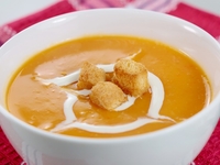 Тыквенный крем-суп с гренками