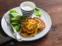 Оладьи из печени и тыквы