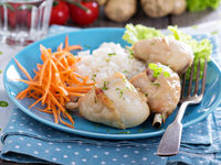 Куриные ножки с рисом и овощами