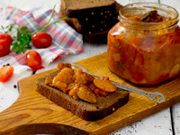 Рецепт на зиму: Баклажаны, консервированные с фасолью