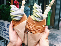 Фастфуд как искусство: японское мороженое в виде рыбок