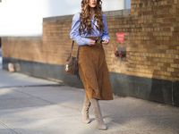 Как носить юбку осенью: модные советы