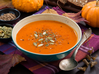 Тыквенный суп-пюре с сухариками