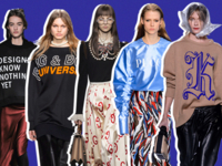 Подиумный тренд: свитшоты с логотипами