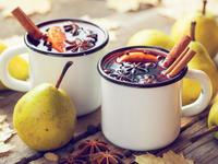 Глинтвейн с апельсином и грушей