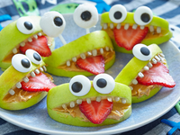 Рецепты на Хэллоуин: яблочные монстры