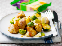 Куриное филе с брюссельской капустой