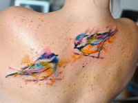 Женская татуировка: тринадцать идей с рисунком птицы