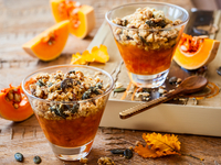 Гранола с маринованной тыквой