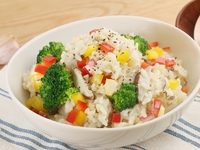 Жареный рис с грибами и овощами