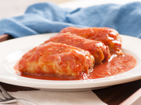 Постные голубцы с овощами и грибами