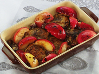 Курица в хмельных яблоках