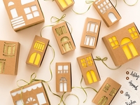 Новогодние поделки своими руками: картонные домики