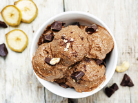 Постное бананово-шоколадное мороженое