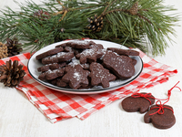 Новогоднее печенье с шоколадом