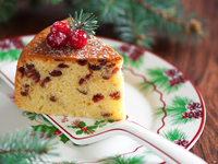 Рождественский кекс с клюквой в мультиварке