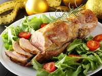 Запеченная свиная вырезка с горчицей и медом