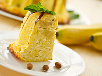 Творожная запеканка с бананами и ванилью