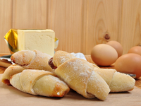 Рогалики из творожного теста с начинкой