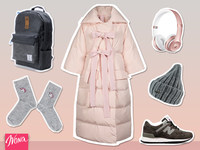 Вещь недели: три образа с розовым пуховиком