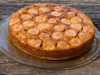 Перевернутый пирог с бананами