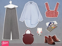 Вещь недели: три образа с бордовой сумкой