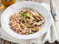 Бефстроганов из говядины с грибами