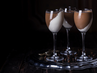 Шоколадно-ванильная панна котта