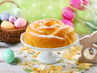 Пасхальный кекс в виде розы