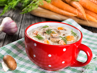 Сырный суп с шампиньонами