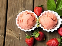 Шербет из клубники за 5 минут