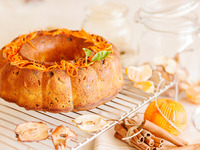 Апельсиновый кекс с глазурью