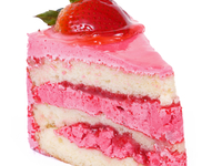 Бисквитный торт с клубничным кремом