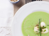 Весенний суп-пюре из зеленого горошка