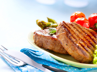 Свинина с овощами на гриле