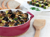 Рулетики из кабачков и баклажанов в духовке