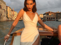 Белла Хадид появились на улицах Парижа в ярком образе