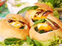 Фаршированные булочки с грибами и сыром