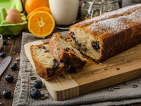 Ореховый кекс с черникой