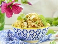 Бирьяни с индейкой и зеленым горошком