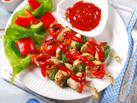 Шашлычки из курицы с болгарским перцем: три вкусные идеи