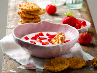 Сладкий соус дип со вкусом клубничного чизкейка