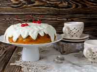 Морковный пирог с лимонным кремом