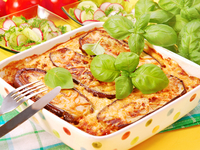 Мусака по-гречески с баклажанами