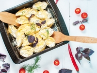 Ракушки с куриным фаршем