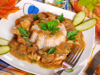 Густая подлива из белых грибов