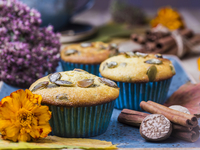 Тыквенные кексы с семечками