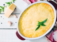 Картофельная запеканка с лесными грибами